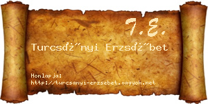 Turcsányi Erzsébet névjegykártya